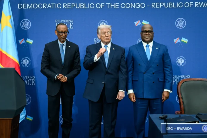President Donald Trump, President Paul Kagame of the Republic of Rwanda, and President Felix Tshisekedi of the Democratic Republic of the Congo, sign Washington Accords for Peace President Donald Trump meets with President Paul Kagame of the Republic of Rwanda and President Felix Tshisekedi of the Democratic Republic of the Congo, Thursday, December 4, 2025, in the Oval Office. (Official White House Photo by Daniel Torok) President Donald Trump meets with President Paul Kagame of the Republic of Rwanda and President Felix Tshisekedi of the Democratic Republic of the Congo, Thursday, December 4, 2025, in the Oval Office. (Official White House Photo by Daniel Torok)