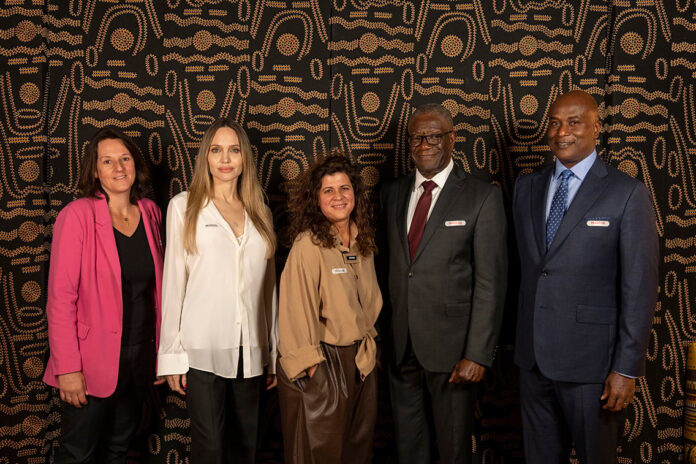 Producer Angelina Jolie introduced the film at a private London screening recently, attended by Dr. Denis Mukwege and the film team.